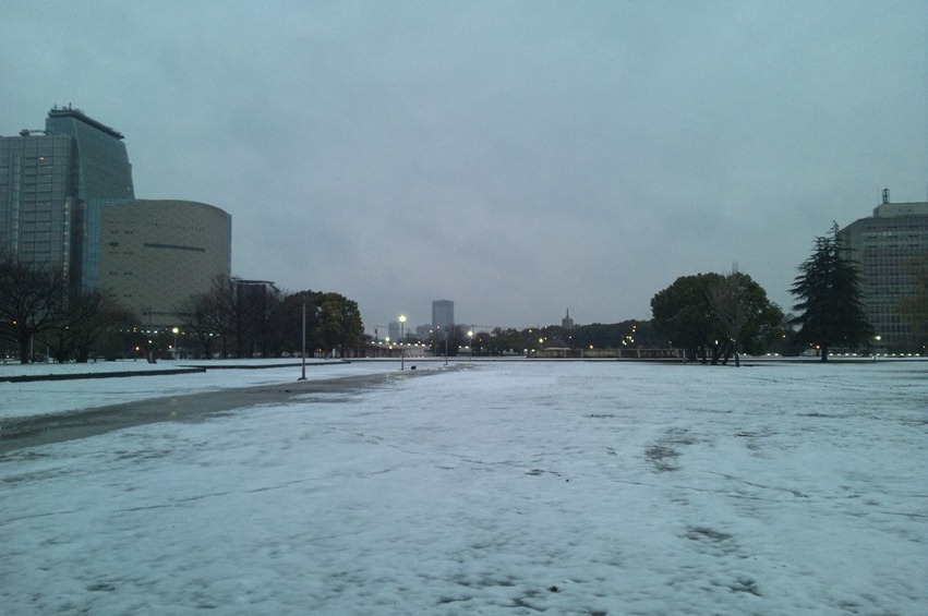 大阪の初雪